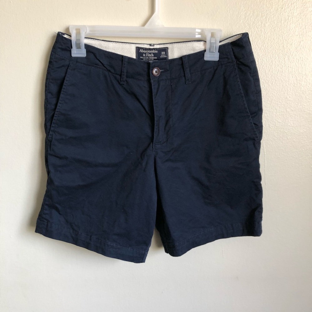 Abercrombie & Fitch Navy Blue Chino Shorts